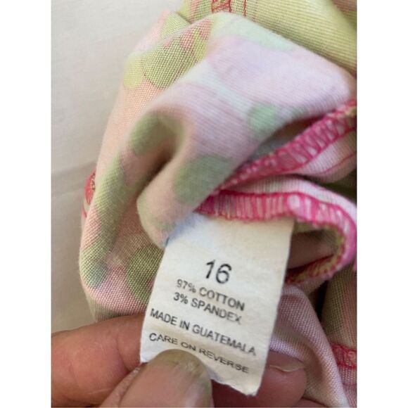 Briggs NY Lilly inspired dress size 16 metro retro 70's vibe pink green - Picture 3 of 5